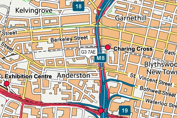 G3 7AE map - OS VectorMap District (Ordnance Survey)