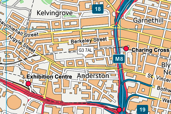 G3 7AL map - OS VectorMap District (Ordnance Survey)