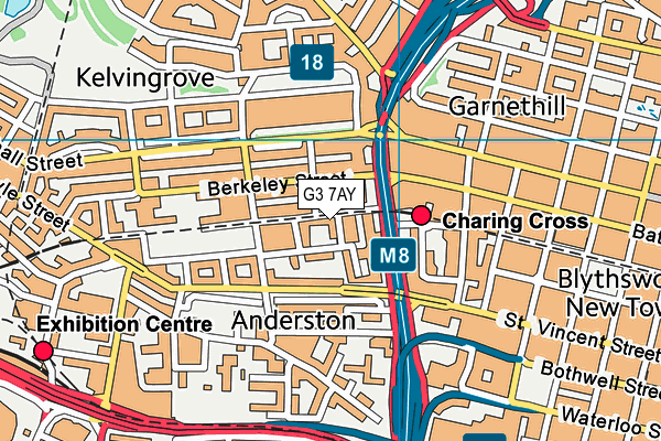 G3 7AY map - OS VectorMap District (Ordnance Survey)