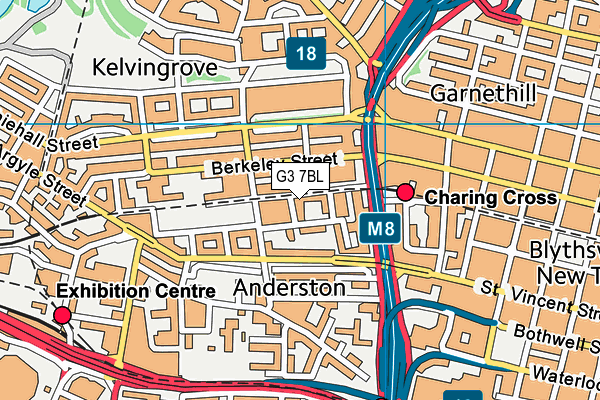 G3 7BL map - OS VectorMap District (Ordnance Survey)