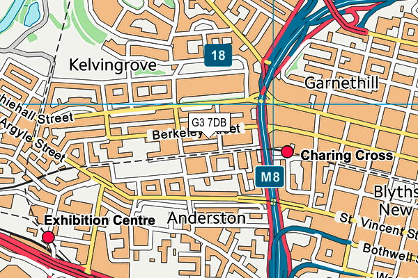 G3 7DB map - OS VectorMap District (Ordnance Survey)