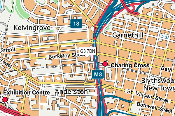 G3 7DN map - OS VectorMap District (Ordnance Survey)