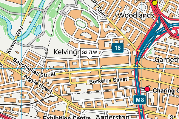 G3 7LW map - OS VectorMap District (Ordnance Survey)