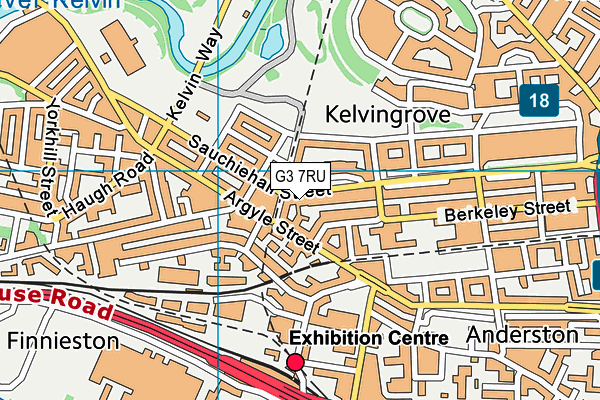 G3 7RU map - OS VectorMap District (Ordnance Survey)