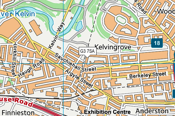 G3 7SA map - OS VectorMap District (Ordnance Survey)