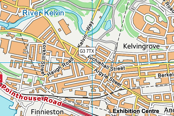 G3 7TX map - OS VectorMap District (Ordnance Survey)