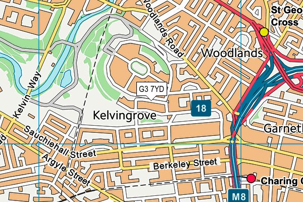 G3 7YD map - OS VectorMap District (Ordnance Survey)