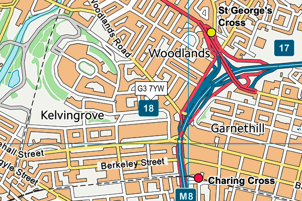 G3 7YW map - OS VectorMap District (Ordnance Survey)