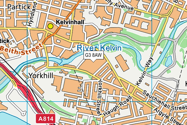 G3 8AW map - OS VectorMap District (Ordnance Survey)