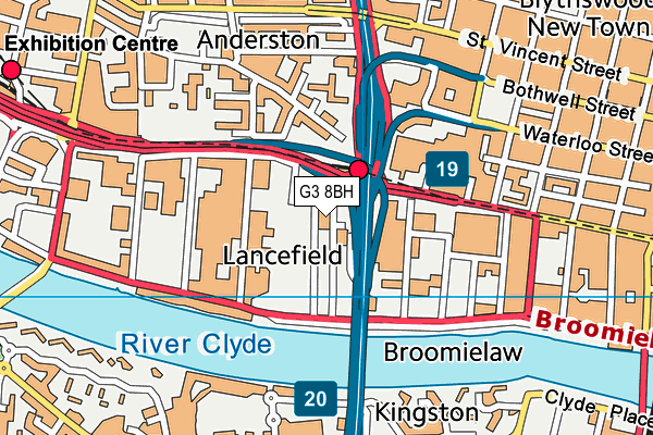 G3 8BH map - OS VectorMap District (Ordnance Survey)