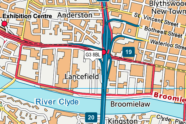 G3 8BL map - OS VectorMap District (Ordnance Survey)