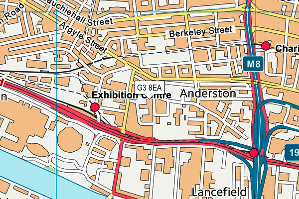 G3 8EA map - OS VectorMap District (Ordnance Survey)