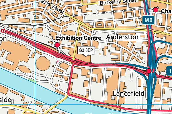 G3 8EP map - OS VectorMap District (Ordnance Survey)