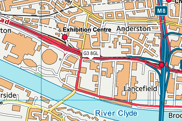 G3 8GL map - OS VectorMap District (Ordnance Survey)