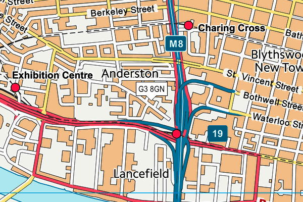 G3 8GN map - OS VectorMap District (Ordnance Survey)