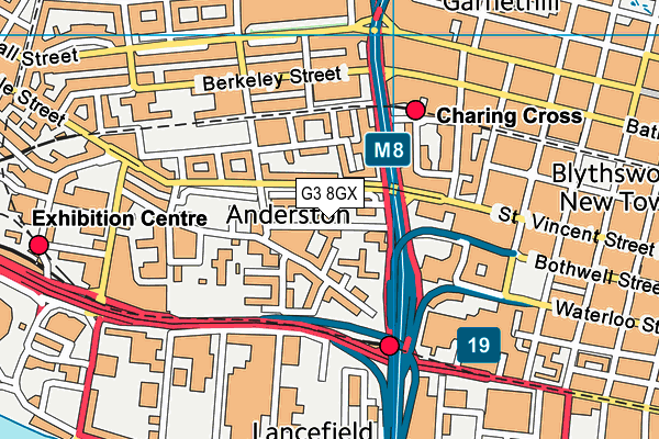 G3 8GX map - OS VectorMap District (Ordnance Survey)