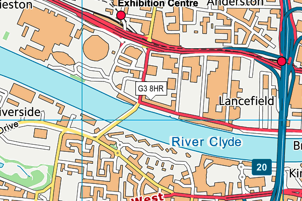 G3 8HR map - OS VectorMap District (Ordnance Survey)