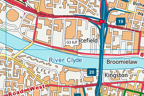 G3 8JF map - OS VectorMap District (Ordnance Survey)