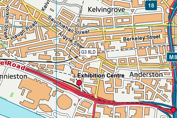 G3 8LD map - OS VectorMap District (Ordnance Survey)