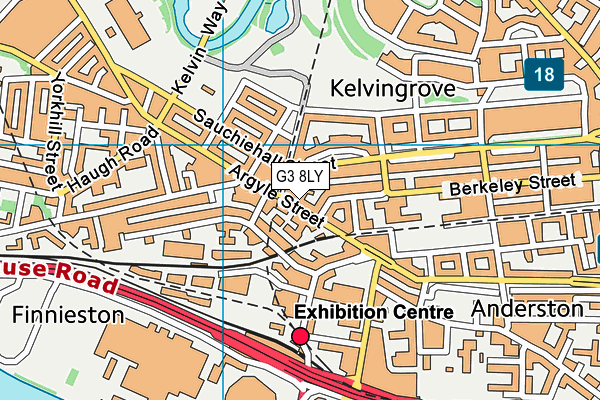 G3 8LY map - OS VectorMap District (Ordnance Survey)