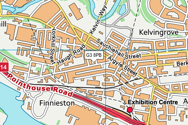 G3 8PB map - OS VectorMap District (Ordnance Survey)