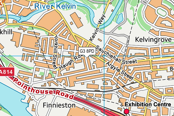 G3 8PD map - OS VectorMap District (Ordnance Survey)