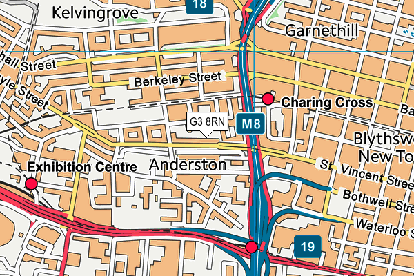 G3 8RN map - OS VectorMap District (Ordnance Survey)