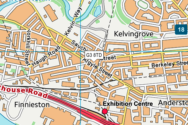 G3 8TD map - OS VectorMap District (Ordnance Survey)