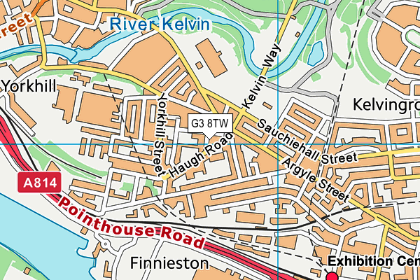 G3 8TW map - OS VectorMap District (Ordnance Survey)