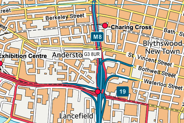 G3 8UR map - OS VectorMap District (Ordnance Survey)