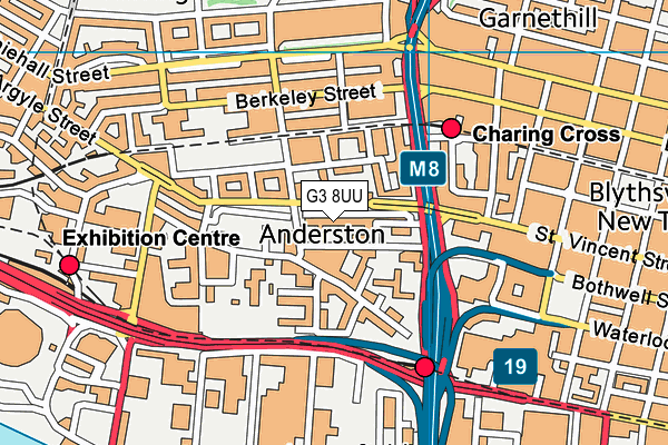 G3 8UU map - OS VectorMap District (Ordnance Survey)