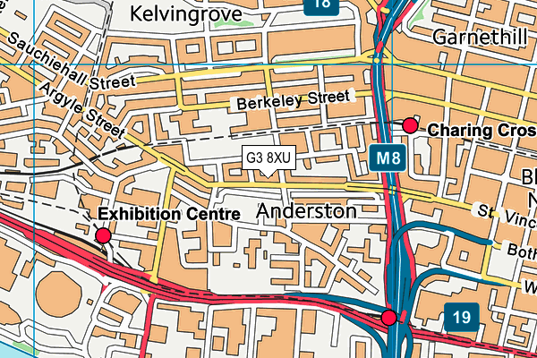 G3 8XU map - OS VectorMap District (Ordnance Survey)