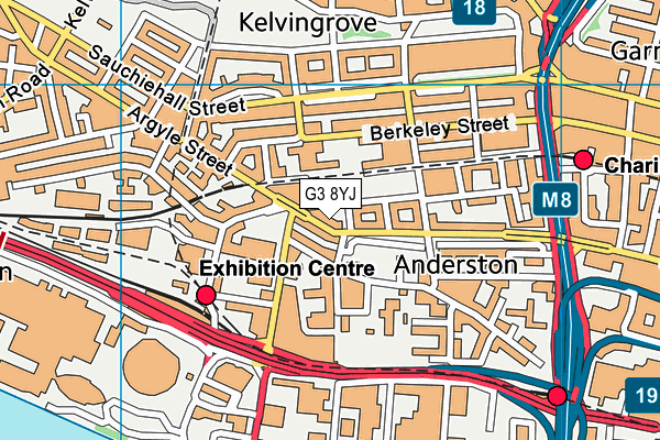 G3 8YJ map - OS VectorMap District (Ordnance Survey)