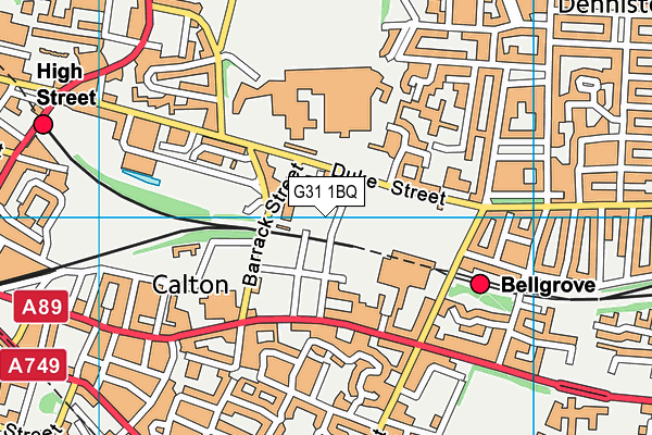 G31 1BQ map - OS VectorMap District (Ordnance Survey)