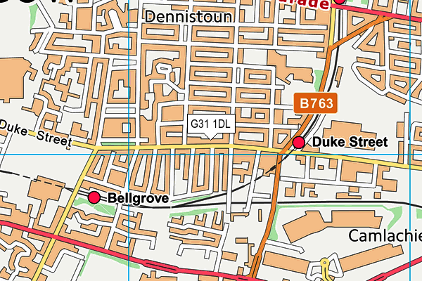 G31 1DL map - OS VectorMap District (Ordnance Survey)