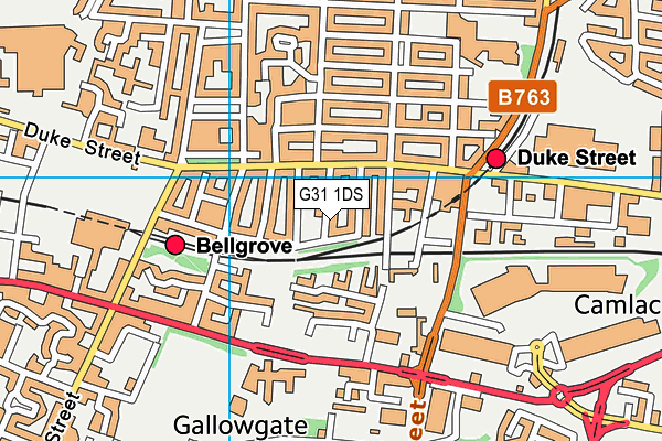 G31 1DS map - OS VectorMap District (Ordnance Survey)