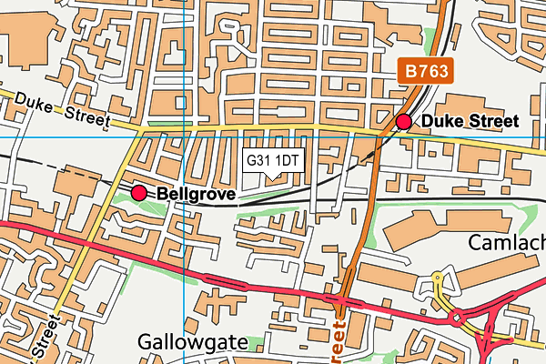 G31 1DT map - OS VectorMap District (Ordnance Survey)