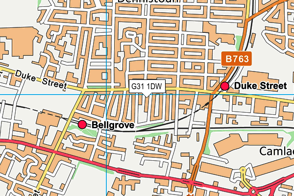 G31 1DW map - OS VectorMap District (Ordnance Survey)