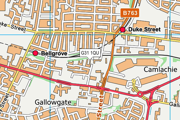 G31 1QU map - OS VectorMap District (Ordnance Survey)