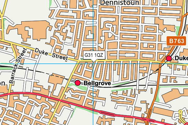 G31 1QZ map - OS VectorMap District (Ordnance Survey)