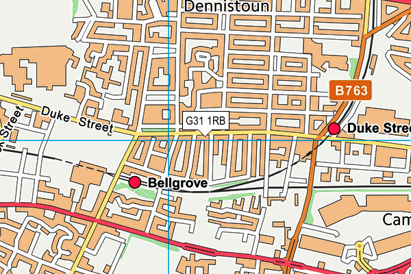G31 1RB map - OS VectorMap District (Ordnance Survey)
