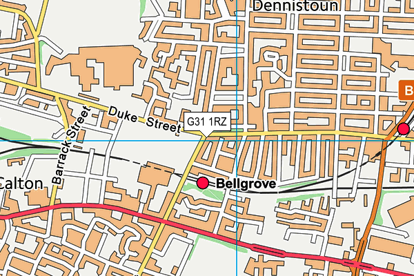 G31 1RZ map - OS VectorMap District (Ordnance Survey)