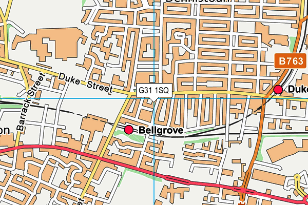 G31 1SQ map - OS VectorMap District (Ordnance Survey)