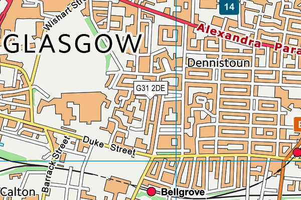 G31 2DE map - OS VectorMap District (Ordnance Survey)