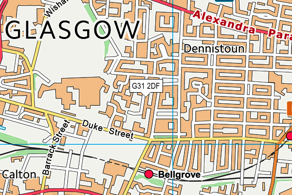 G31 2DF map - OS VectorMap District (Ordnance Survey)