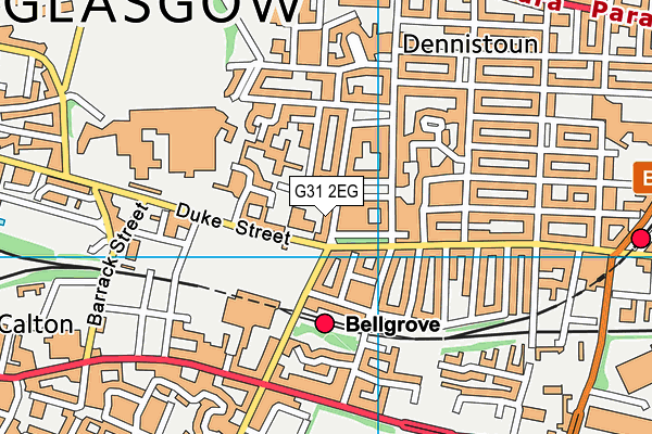 G31 2EG map - OS VectorMap District (Ordnance Survey)