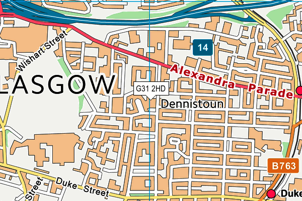 G31 2HD map - OS VectorMap District (Ordnance Survey)