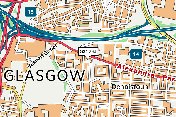 G31 2HJ map - OS VectorMap District (Ordnance Survey)