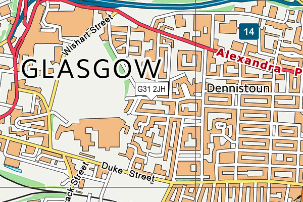 G31 2JH map - OS VectorMap District (Ordnance Survey)