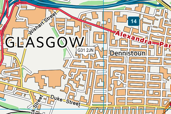 G31 2JN map - OS VectorMap District (Ordnance Survey)